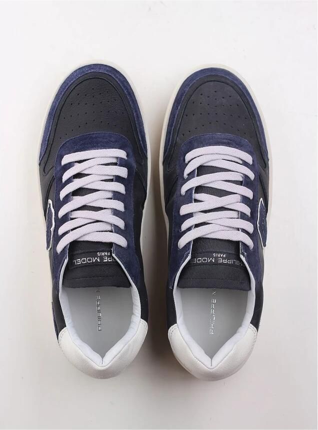 PHILIPPE MODEL Lage Sneakers Heren Nice Low Man Maat: 42 Materiaal: Suède Kleur: Blauw - Foto 4