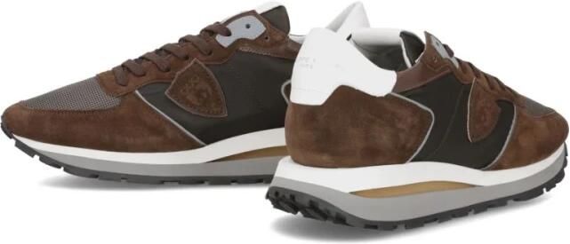 PHILIPPE MODEL Lage Sneakers Heren Tropez Haute Low Man Maat: 44 Materiaal: Leer Kleur: Bruin