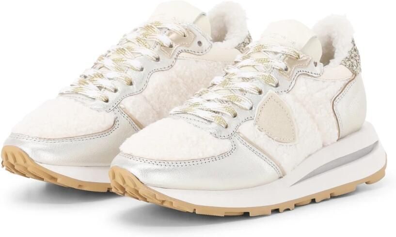 PHILIPPE MODEL Lage Sneakers Dames Tropez Haute Low Woman Maat: 38 Materiaal: Textiel Kleur: Beige - Foto 6