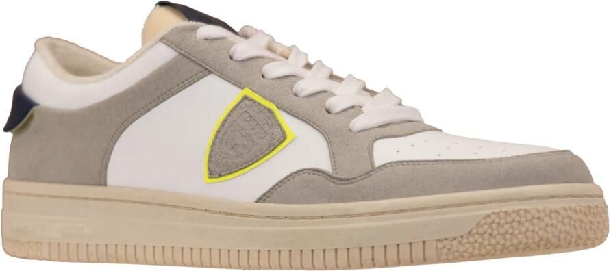 Philippe Model Witte Leren Herensneakers Klassieke Stijl en Comfort White Heren - Foto 3