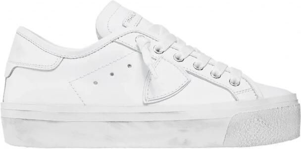Philippe Model Witte lage top sneakers met verontruste rubberen zool White Dames - Foto 7