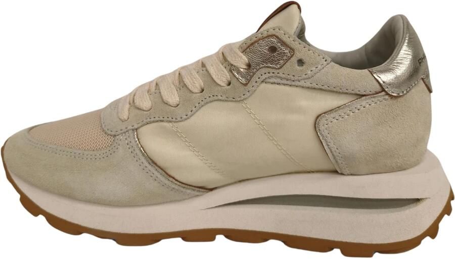 PHILIPPE MODEL Lage Sneakers Dames Tropez Haute Low Suède Beige