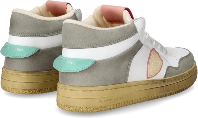 Philippe Model Lyon Dames Tennisschoenen Wit Roze Multicolor - Foto 3