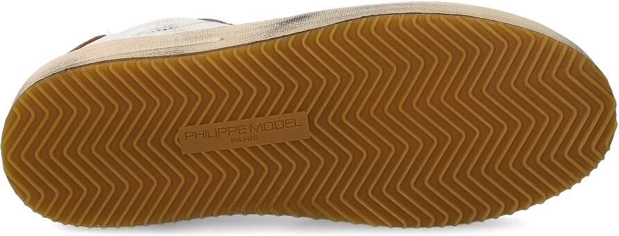 PHILIPPE MODEL Lage Sneakers Dames Nice Low Woman Leer Wit - Foto 8