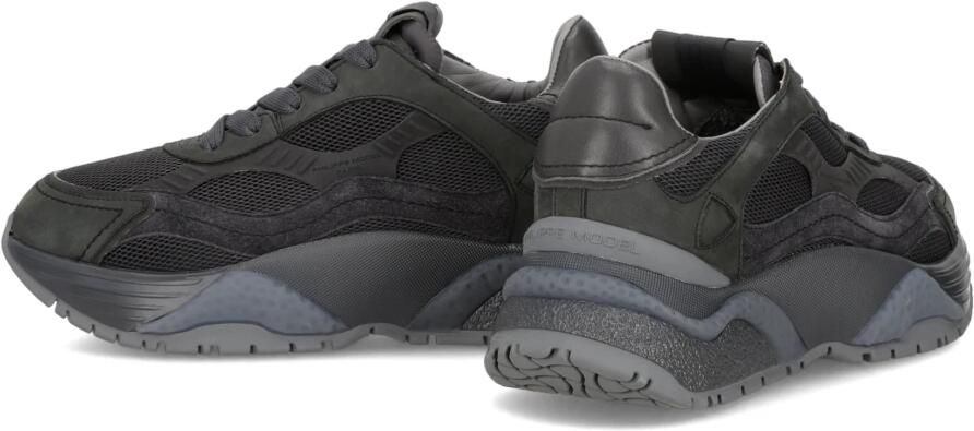 Philippe Model Lage Sneakers BZLD NR03 ODEON-NUBUCK RESAU ANTHRACITE