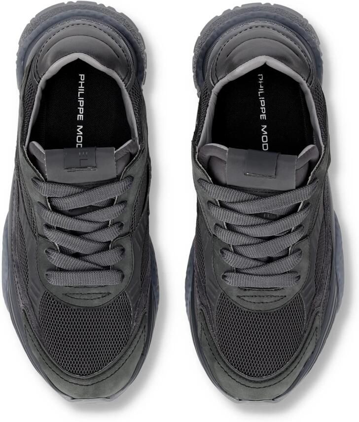 Philippe Model Lage Sneakers BZLD NR03 ODEON-NUBUCK RESAU ANTHRACITE - Foto 3