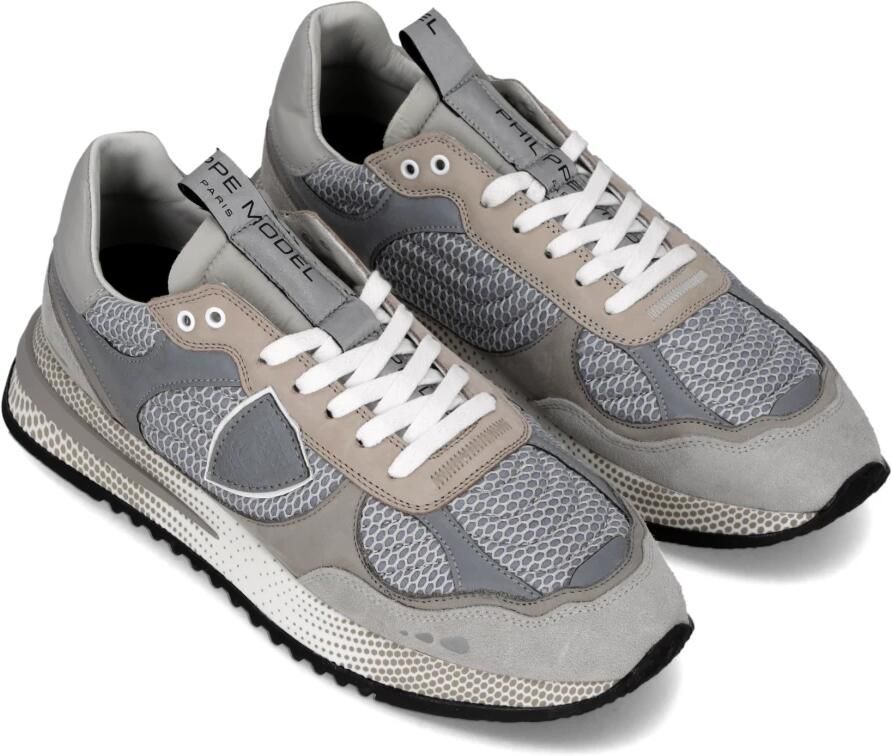 Philippe Model Grijze Sneakers Stijlvol Modern Slip-On