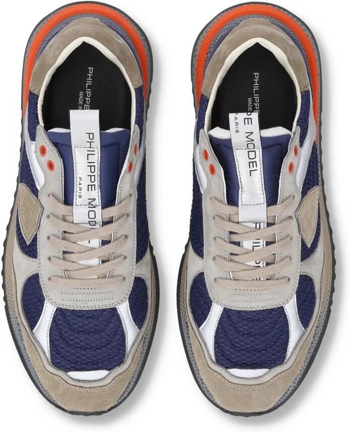 Philippe Model Lage Sneakers OYLU NR02 OLYMPIQUE LOW-BLEU GRIS - Foto 3