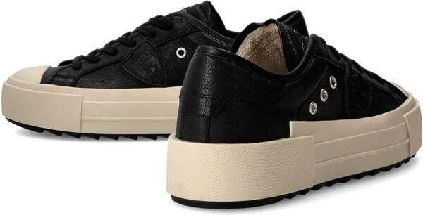 Philippe Model Lage Haute Sneakers Effen Patroon Veters Black Dames - Foto 2