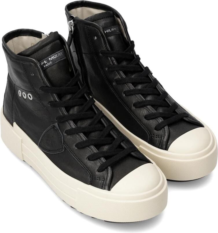 Philippe Model Zwarte Haute Tennis Sneakers voor Vrouwen Black Dames - Foto 2