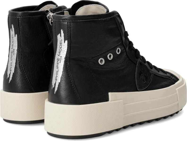 Philippe Model Zwarte Haute Tennis Sneakers voor Vrouwen Black Dames - Foto 4