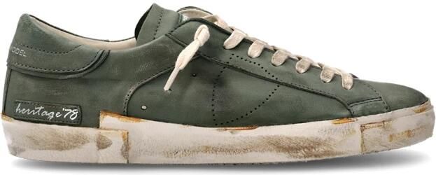Philippe Model Groene Tennis Sneakers Heritage 78 Evolutie Green Heren