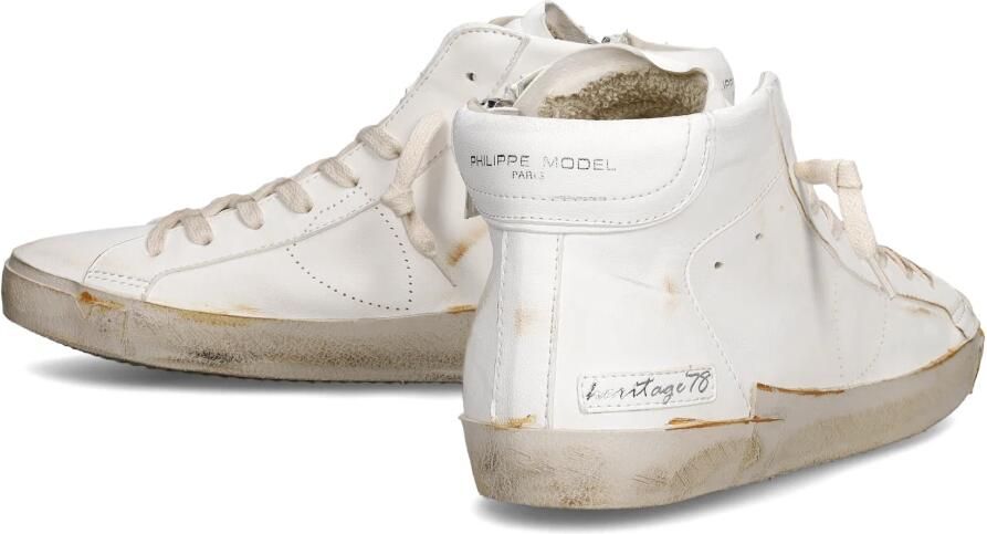Philippe Model Vintage High Top Sneakers Wit White Heren - Foto 2