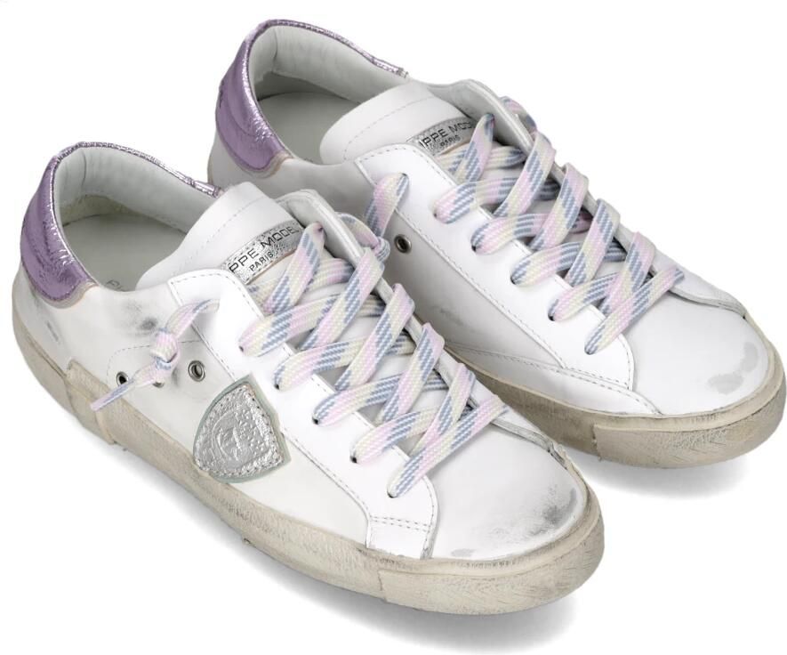 Philippe Model Witte Roze Leren Sneakers Aw25 - Foto 4