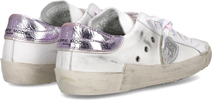 Philippe Model Witte Roze Leren Sneakers Aw25 - Foto 5