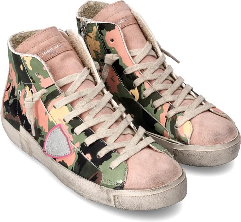 Philippe Model Groen Fuchsia High-Top Sneakers Green Dames - Foto 2