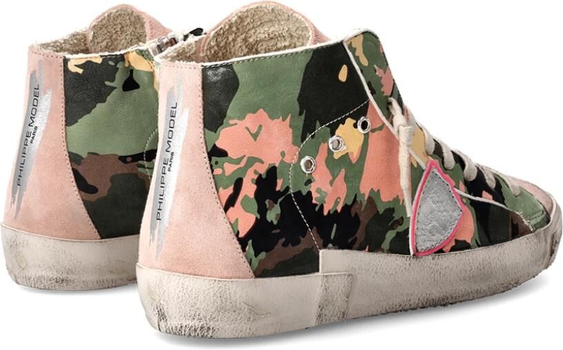 Philippe Model Groen Fuchsia High-Top Sneakers Green Dames - Foto 4