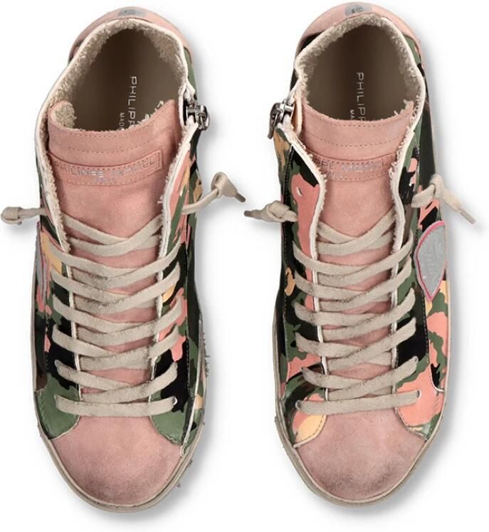 Philippe Model Groen Fuchsia High-Top Sneakers Green Dames - Foto 3