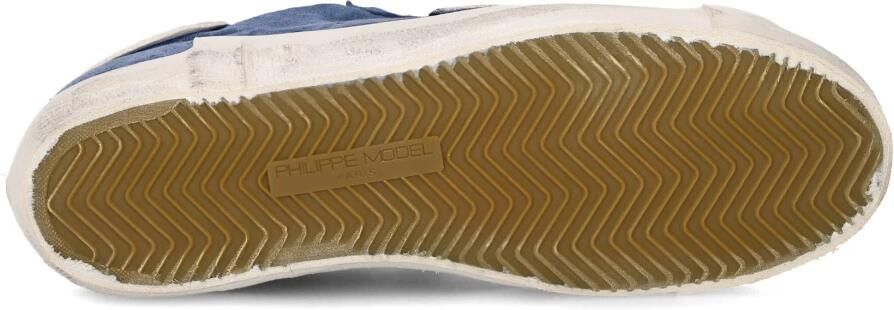 Philippe Model Blauwe Suède Sneakers met Boter Details - Foto 4