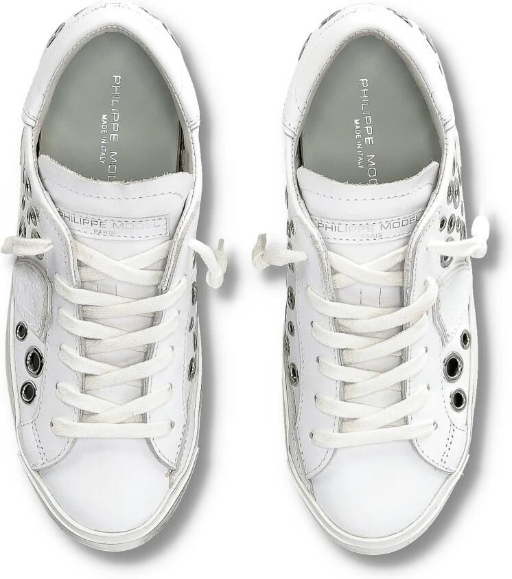 Philippe Model Witte Leren Sneakers Vintage Stijl White Dames - Foto 2
