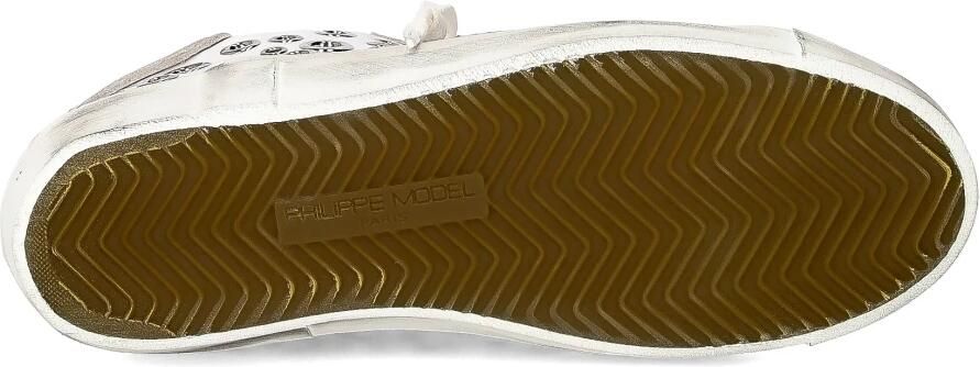 Philippe Model Witte Leren Sneakers Vintage Stijl White Dames - Foto 5