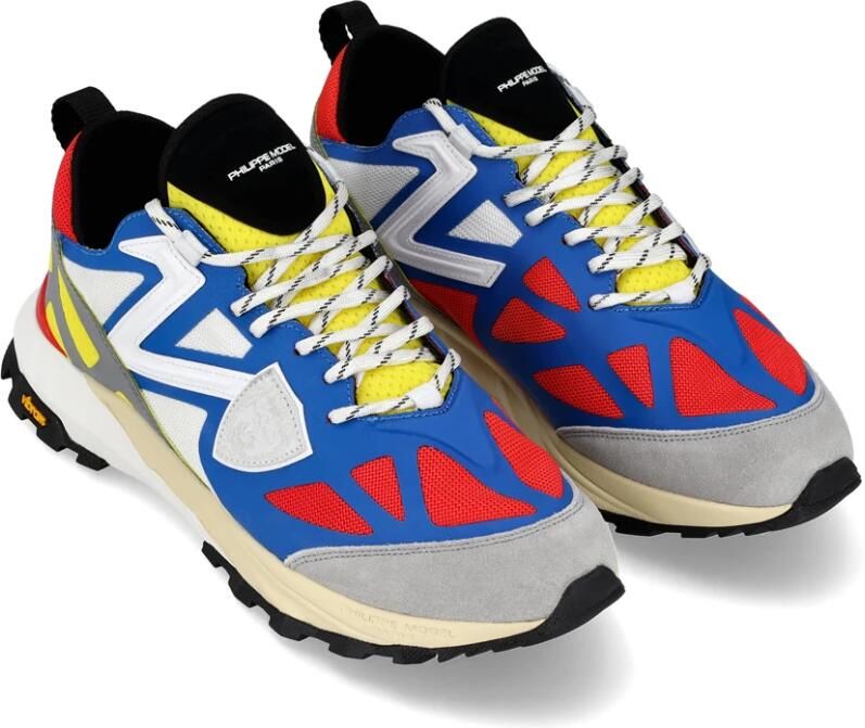 Philippe Model Blauwe Hardloopschoenen Trekking Stijl Multicolor Heren