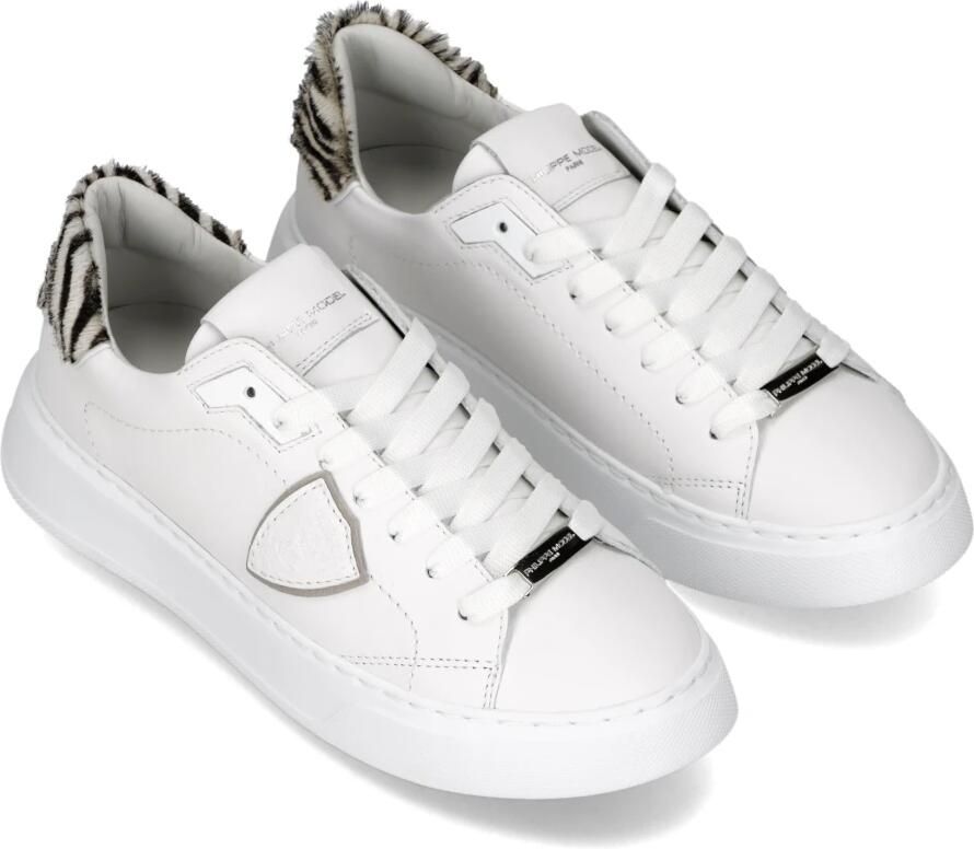 Philippe Model Sneakers BTLD VA04 TEMPLE-VEAU ANIMALIER BLANC ZEBRA