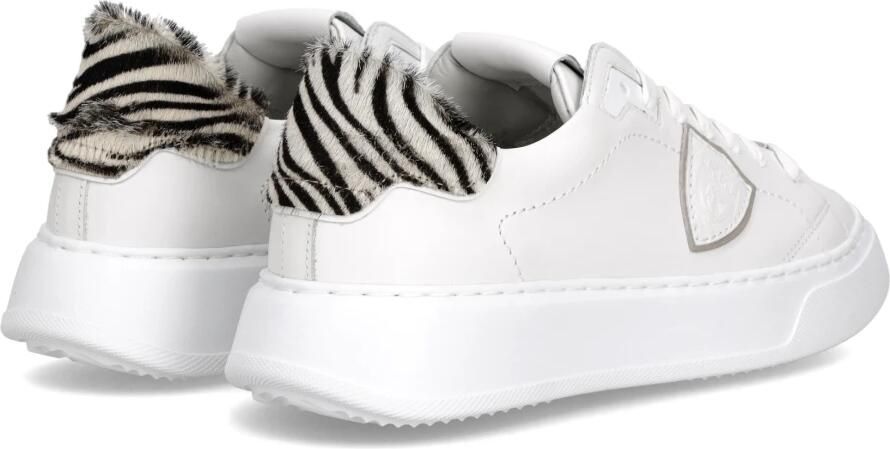 Philippe Model Sneakers BTLD VA04 TEMPLE-VEAU ANIMALIER BLANC ZEBRA - Foto 3