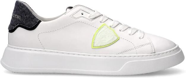 Philippe Model Temple Tennis Sneakers Wit Blauw White Heren - Foto 3