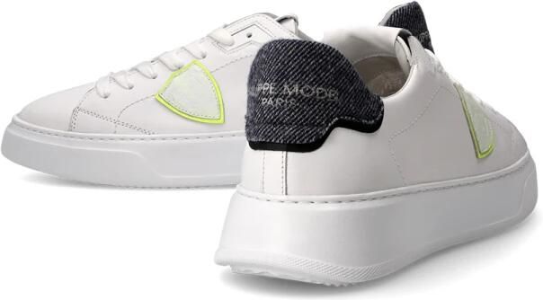 Philippe Model Temple Tennis Sneakers Wit Blauw White Heren - Foto 2