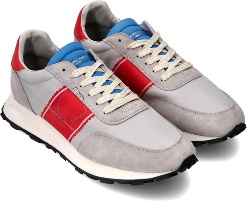 Philippe Model Vintage Hardloopschoenen Grijs Rood Gray Heren