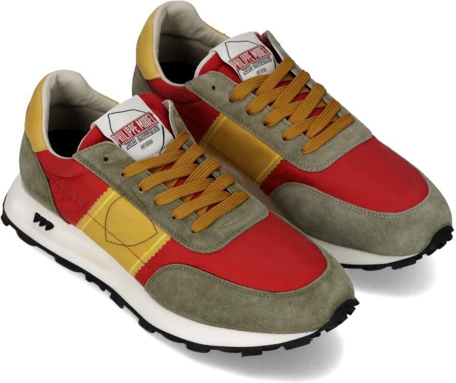 Philippe Model Lage Sneakers TILU WP13 TOUR LOW-MONDIAL VINTAGE POP ROUGE MILI - Foto 2