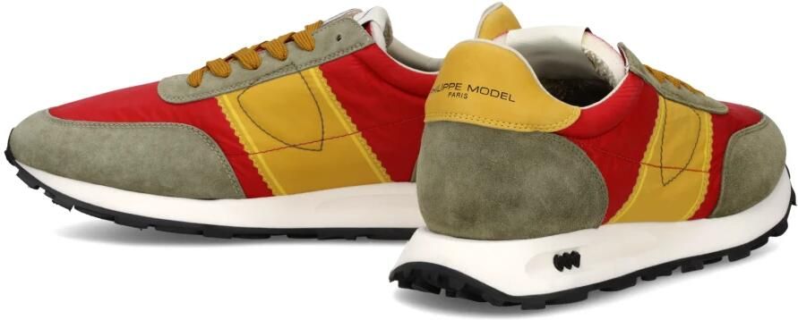 Philippe Model Lage Sneakers TILU WP13 TOUR LOW-MONDIAL VINTAGE POP ROUGE MILI - Foto 6
