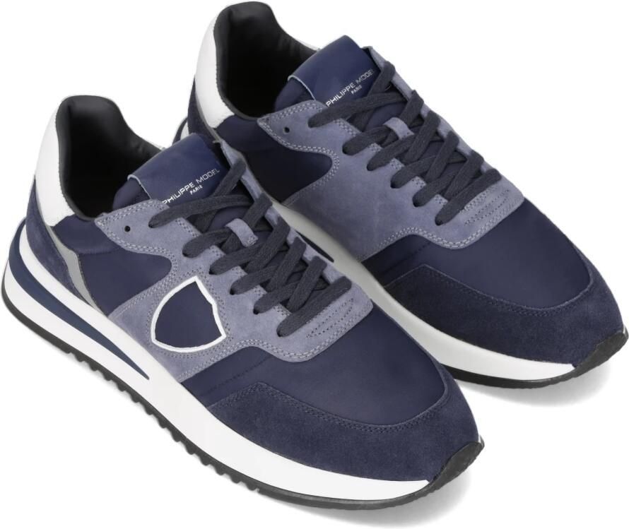 PHILIPPE MODEL Lage Sneakers Heren Tropez 2.1 Low Man Textiel Blauw