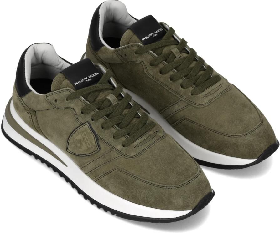 PHILIPPE MODEL Lage Sneakers Heren Tropez 2.1 Low Man Suède Groen - Foto 2