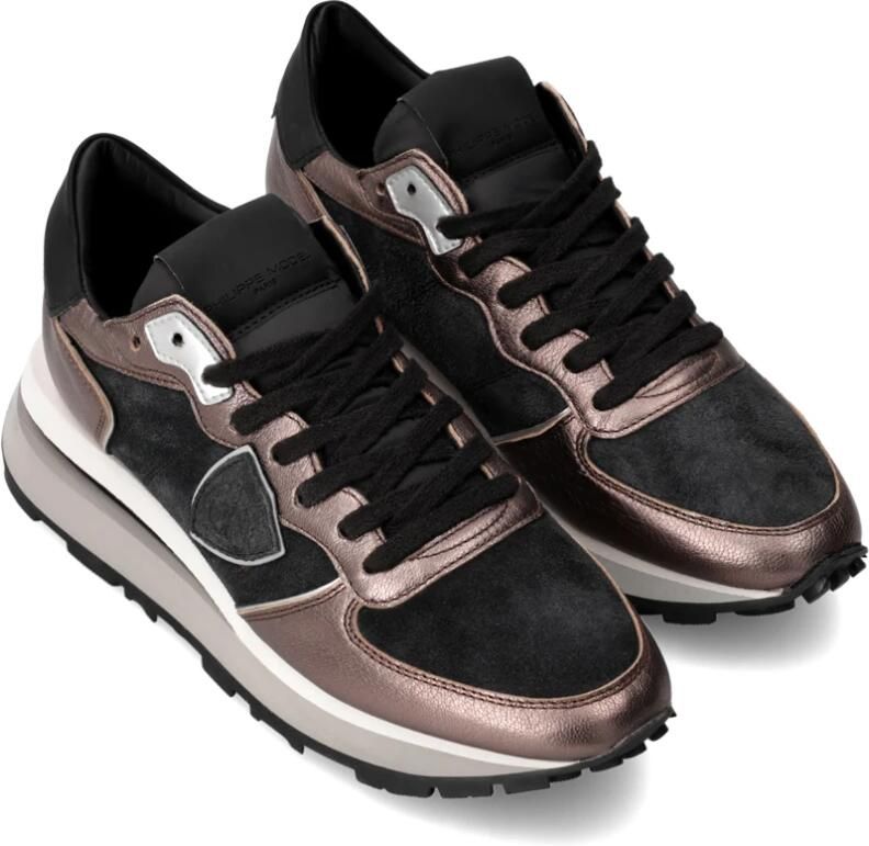 PHILIPPE MODEL Lage Sneakers Tropez Haute Low Leer Brons