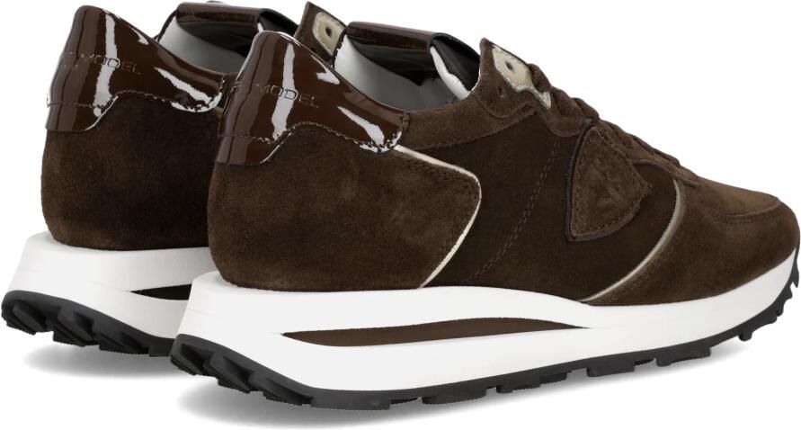 PHILIPPE MODEL Lage Sneakers Dames Tropez Haute Low Woman Suède Bruin - Foto 5