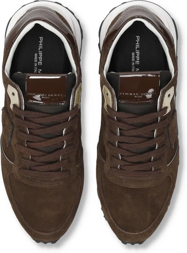 PHILIPPE MODEL Lage Sneakers Dames Tropez Haute Low Woman Suède Bruin - Foto 3
