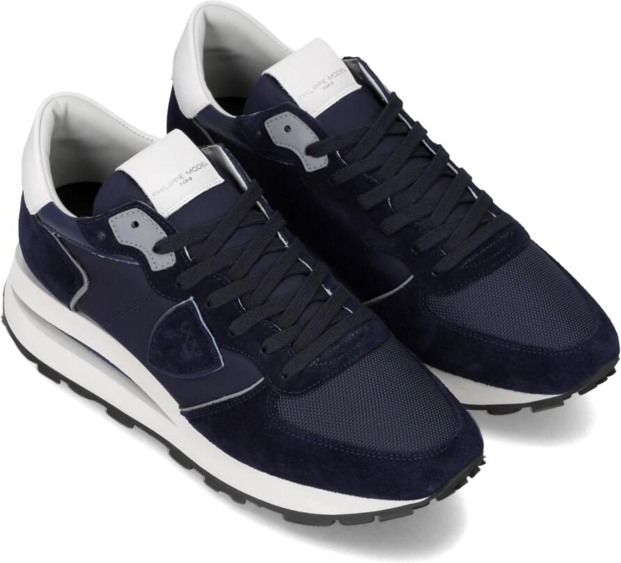 PHILIPPE MODEL Lage Sneakers Heren Tropez Haute Low Man Textiel Blauw - Foto 2
