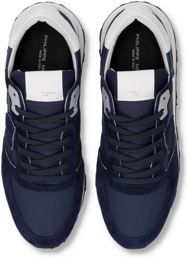 PHILIPPE MODEL Lage Sneakers Heren Tropez Haute Low Man Textiel Blauw - Foto 3