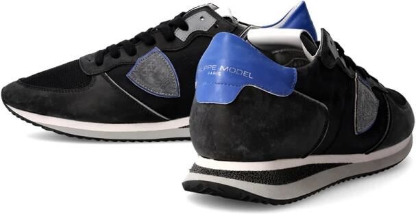 Philippe Model Vintage Style Running Sneakers Zwart Blauw Black Heren
