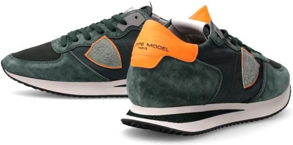 Philippe Model Stadsnuances Hardloopschoenen Groen Oranje Green Heren - Foto 3