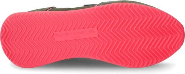 Philippe Model Bekijk hier de Tzld- Tropez X WN29 MONDIAL NEON-MILITAIRE van by SHUZ sneakers lage-sneakers dames WN29 MONDIAL NEON-MILITAIRE Suede Comb - Foto 5