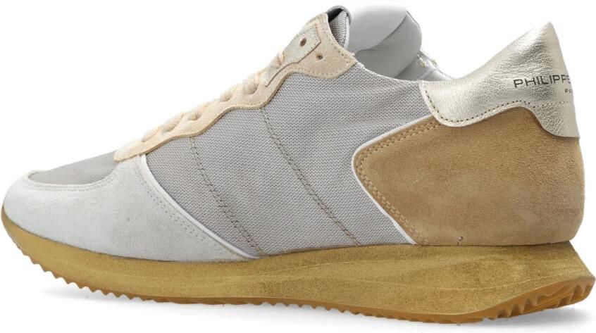 Philippe Model Stijlvolle lage top sneakers in grijs bruin en wit - Foto 5