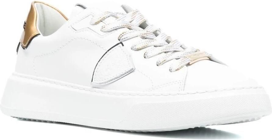 Philippe Model Elegante witte en gouden sneakers voor vrouwen White Dames - Foto 3