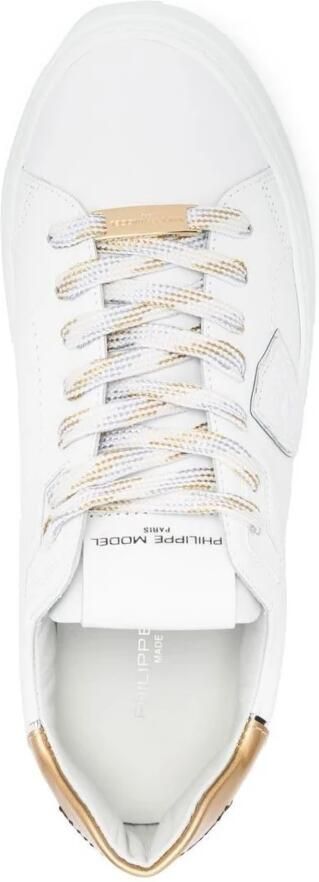 Philippe Model Elegante witte en gouden sneakers voor vrouwen White Dames - Foto 4