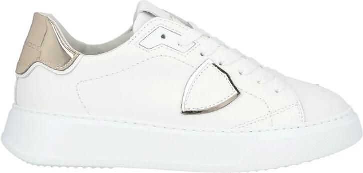 Philippe Model Lage Sneakers BTLD VM04 TEMPLE-METAL BLANC OR