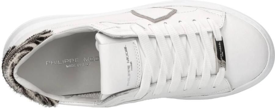 Philippe Model Sneakers BTLD VA04 TEMPLE-VEAU ANIMALIER BLANC ZEBRA - Foto 8