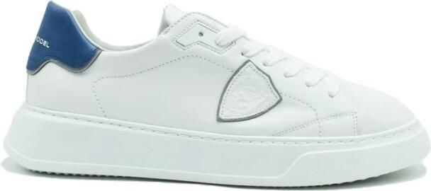 Philippe Model Witte Leren Sneakers Dikke Rubberen Zool White Heren - Foto 7