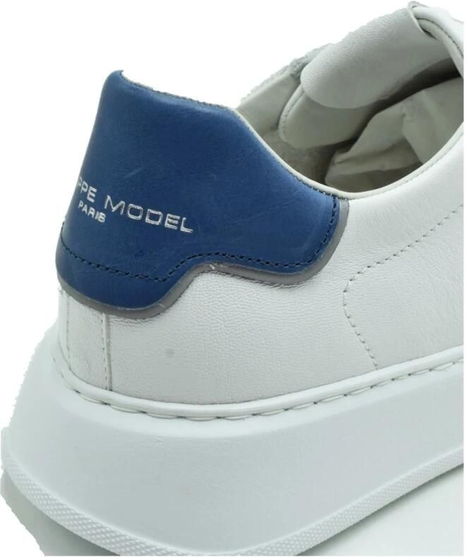 Philippe Model Witte Leren Sneakers Dikke Rubberen Zool White Heren - Foto 2
